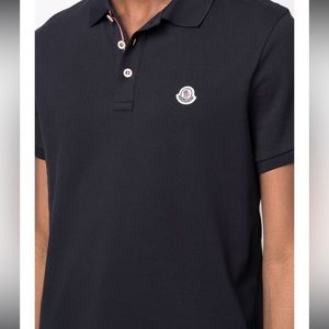 Moncler Black Logo Polo